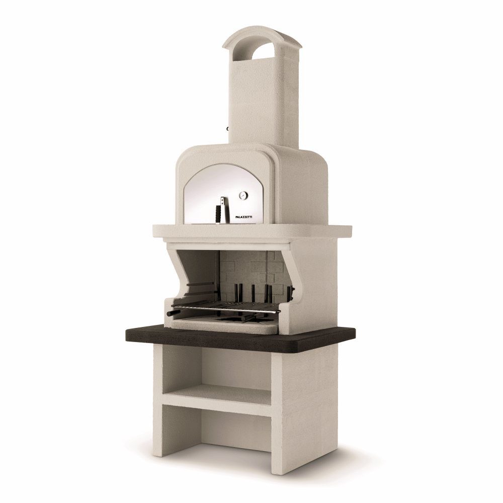 Palazzo Grillkamin Balos - Kombi Grillkamin mit Holzbackofen - Pizzaofen aus Betonstein