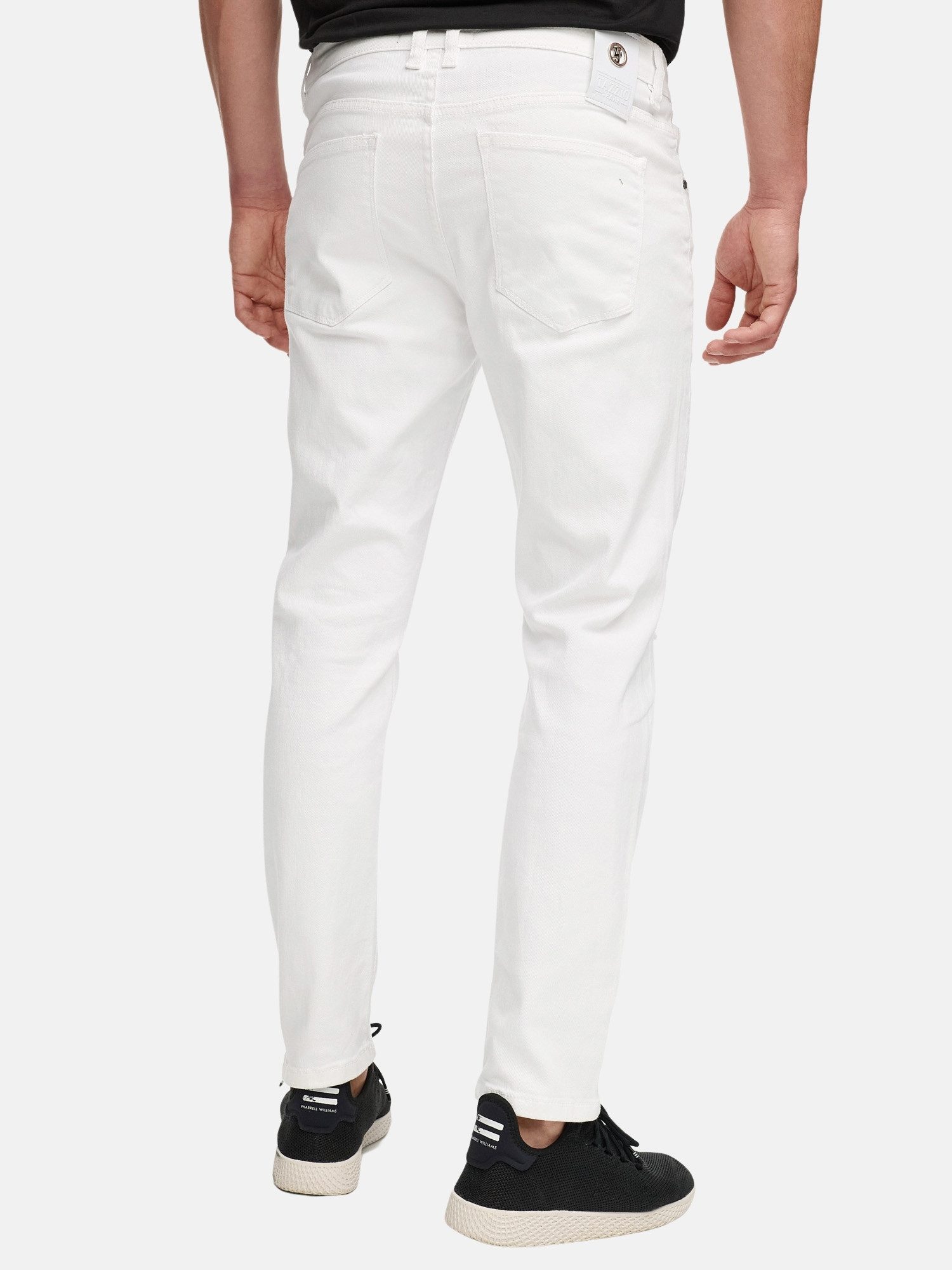 Tazzio Skinny-fit-Jeans Z001 Destroyed-Details, Stretch-Komfort, konischer Skinny-Schnitt