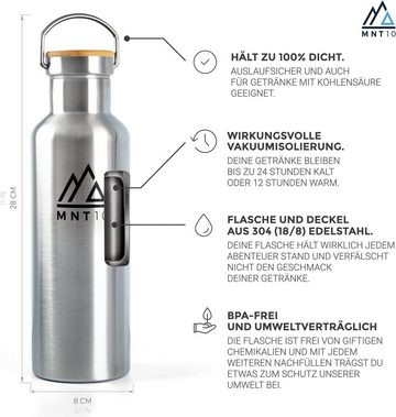 MNT10 Isolierflasche Edelstahl Trinkflasche 750ml I Outdoor Wasserflasche I Isolierfunktion, Isolierfunktion für Sport, Wandern, Arbeit I Trinkflasche