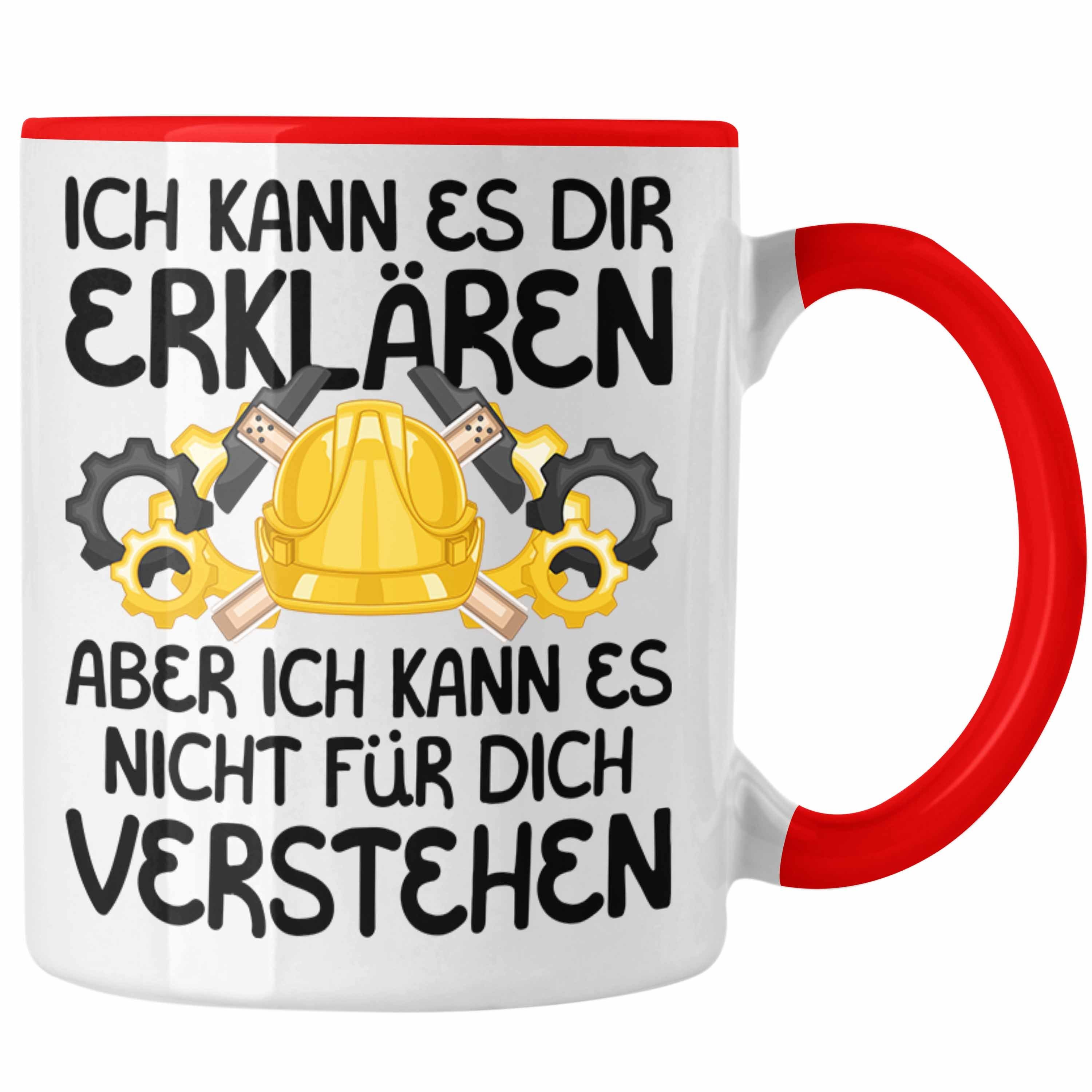 Tasse Lustiger Trendation Spruch Ingenieuren Geschenk Rot für Ingenieur Tasse Geschenkidee