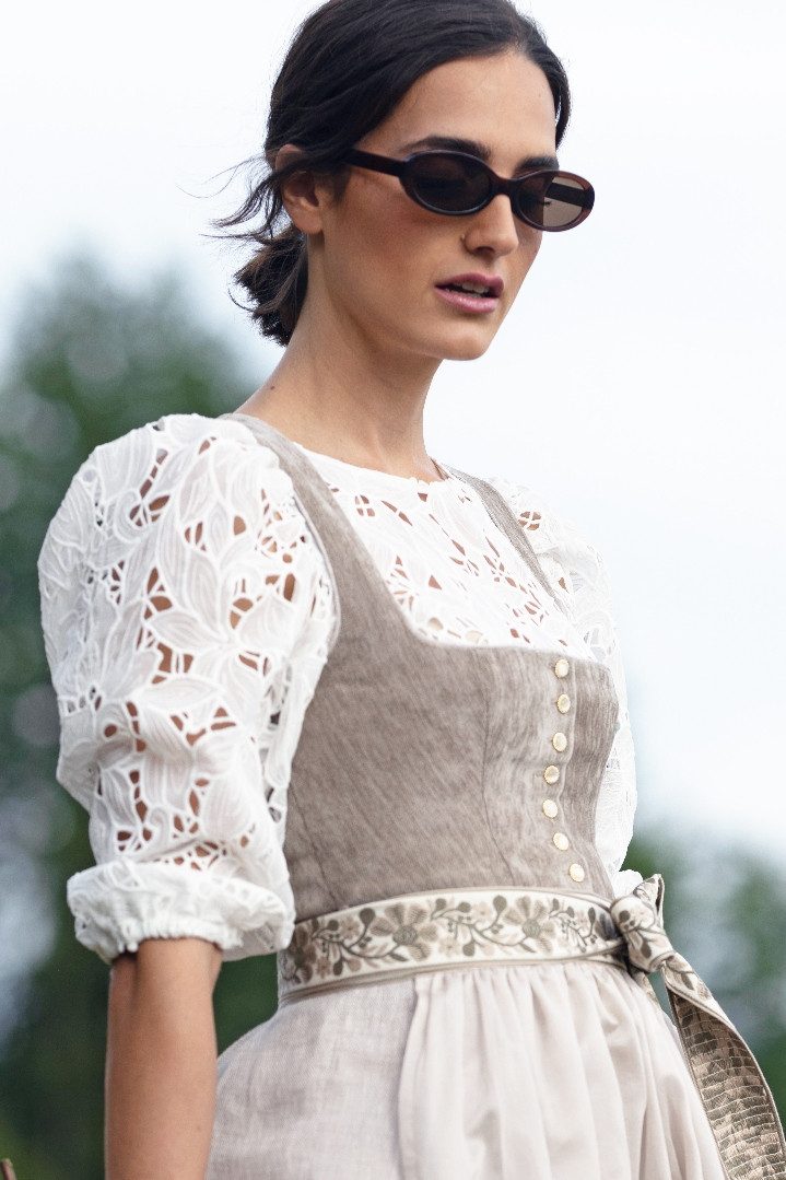 MarJo Dirndl Samt Dirndl 2tlg. - LEOPOLDSDORF II - taupe