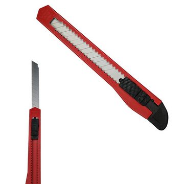 HELO24 Cuttermesser Teppichmesser Paketmesser Rot 48 Stück 8mm, (48-tlg)