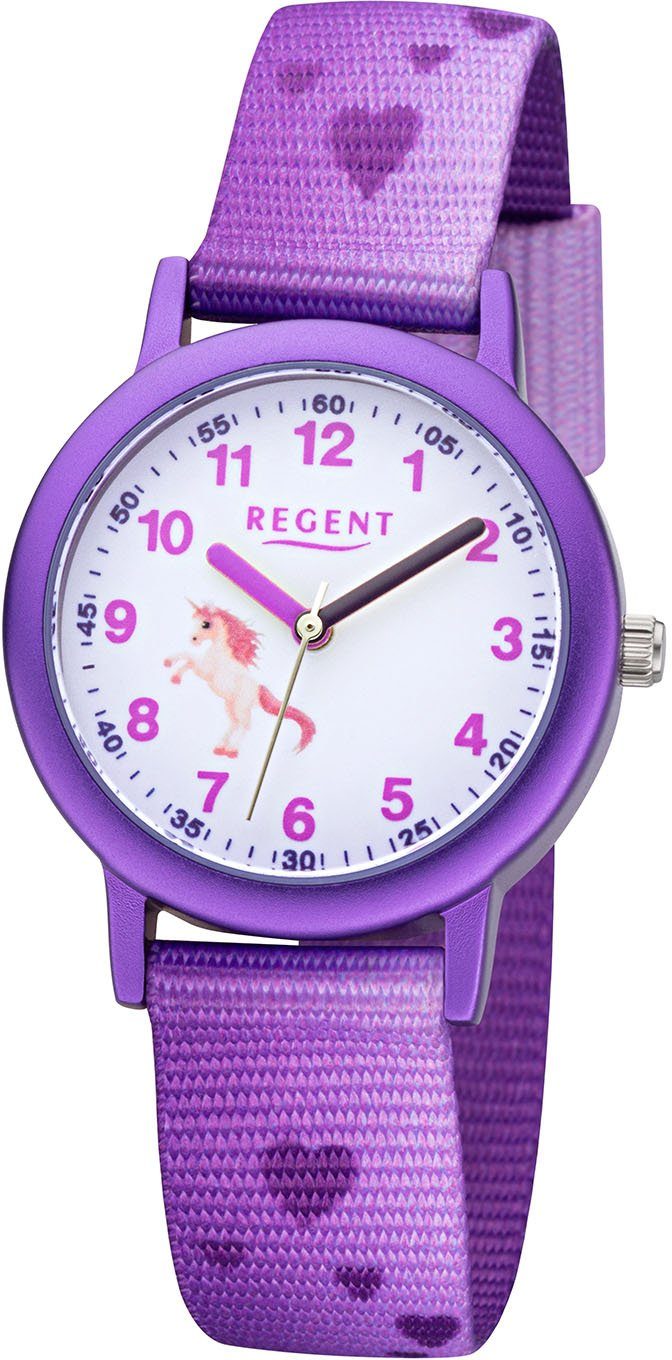 Regent Quarzuhr F1365 - 3175.19.19, Kinderuhr, Armbanduhr, Geburtstag, ideal auch als Geschenk, Einhorn