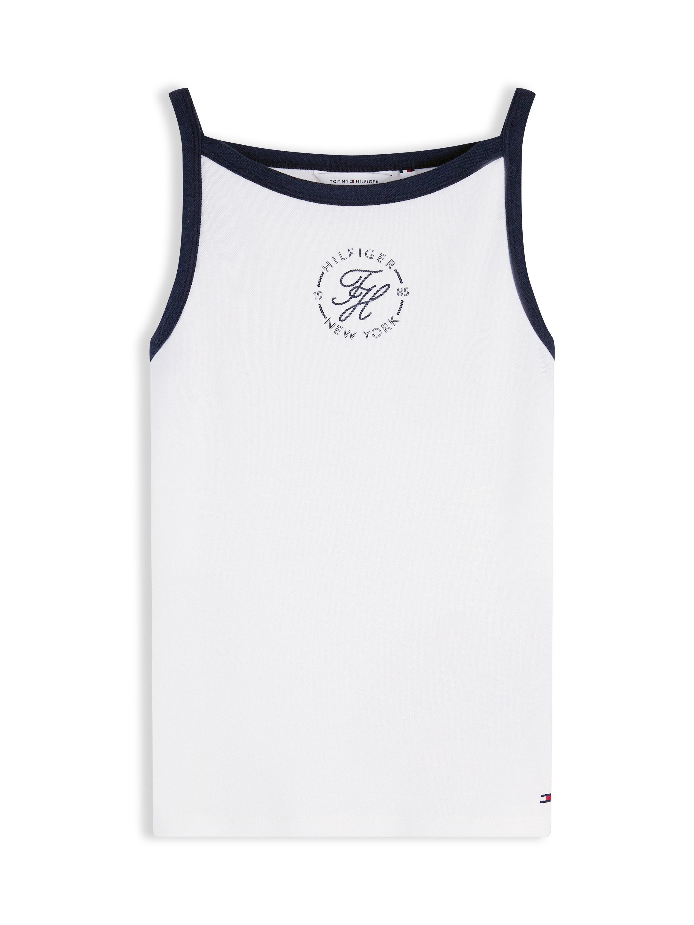 Tommy Hilfiger Trägertop TH ROUNDAL SLIM TANK TOP Materialmix, Stretch, slim fit – Bild 5 von 5