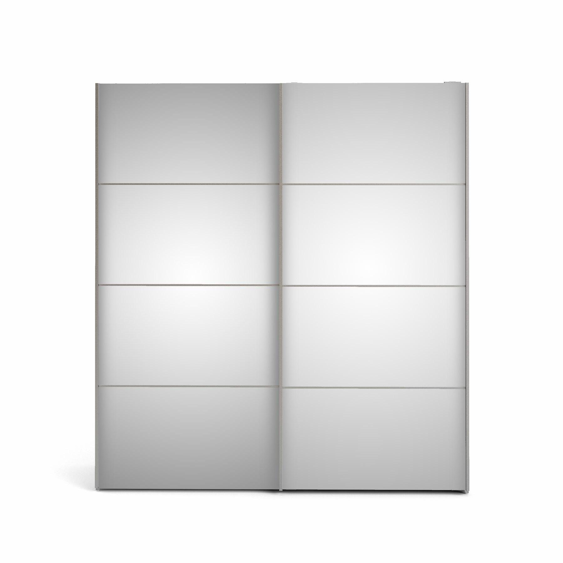 cm 2 Kleiderschrank ebuy24 breite Spiegeltüren Kleiderschrank Weiß Veto 182