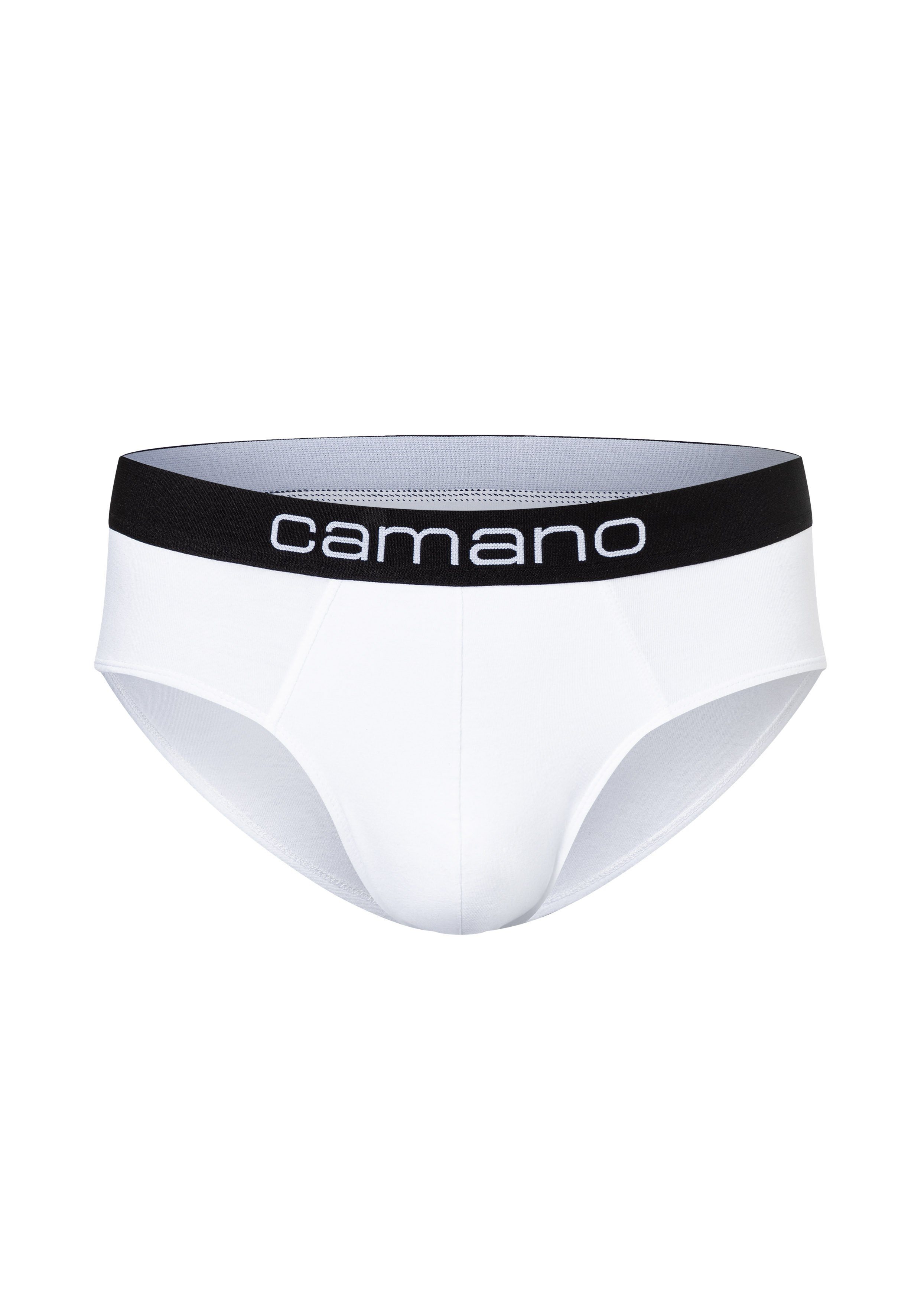 mit Komfortbund bequemem Baumwolle Comfort mit Camano schwarz, (BCI) weiß (2-St) nachhaltigerer Slip