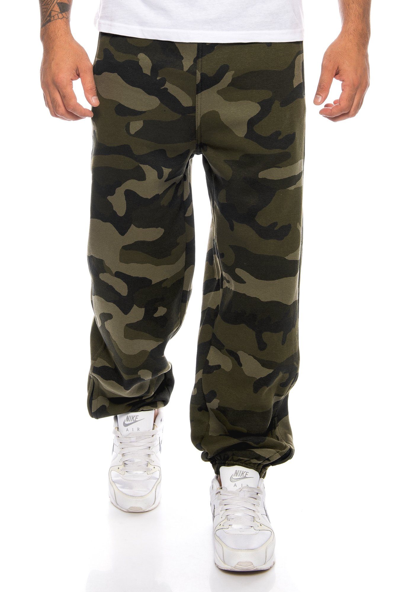 Camo Pant Loose Fit Finchman Hose Jogginghose Baggysweat F1050 Sweat Herren Freizeit Green