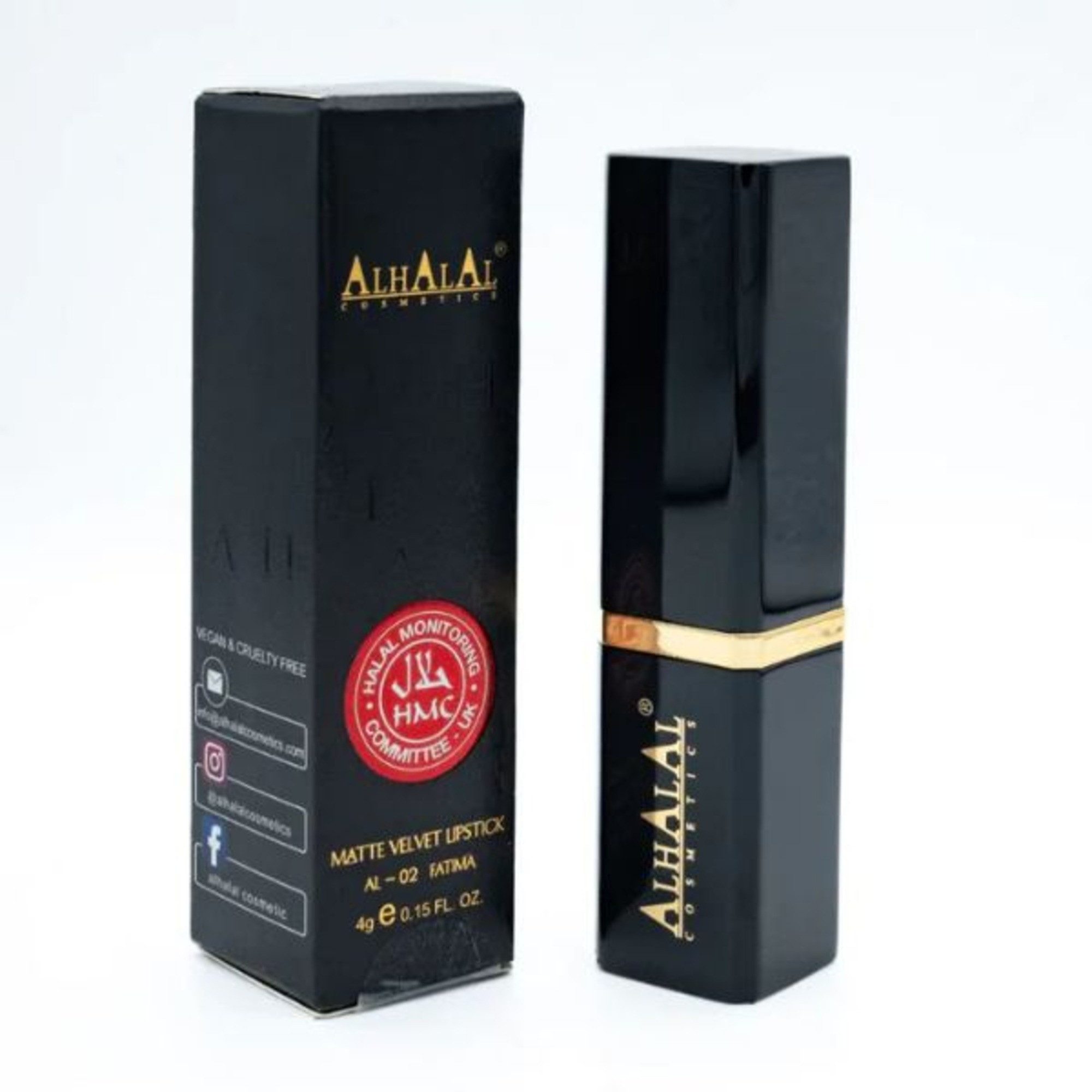 Alhalal Cosmetics Ltd. Lippenstift AL-02 FATIMA Halal Mauve Lippenstift, Matt, vegan, alkoholfrei & HMC-zertifiziert
