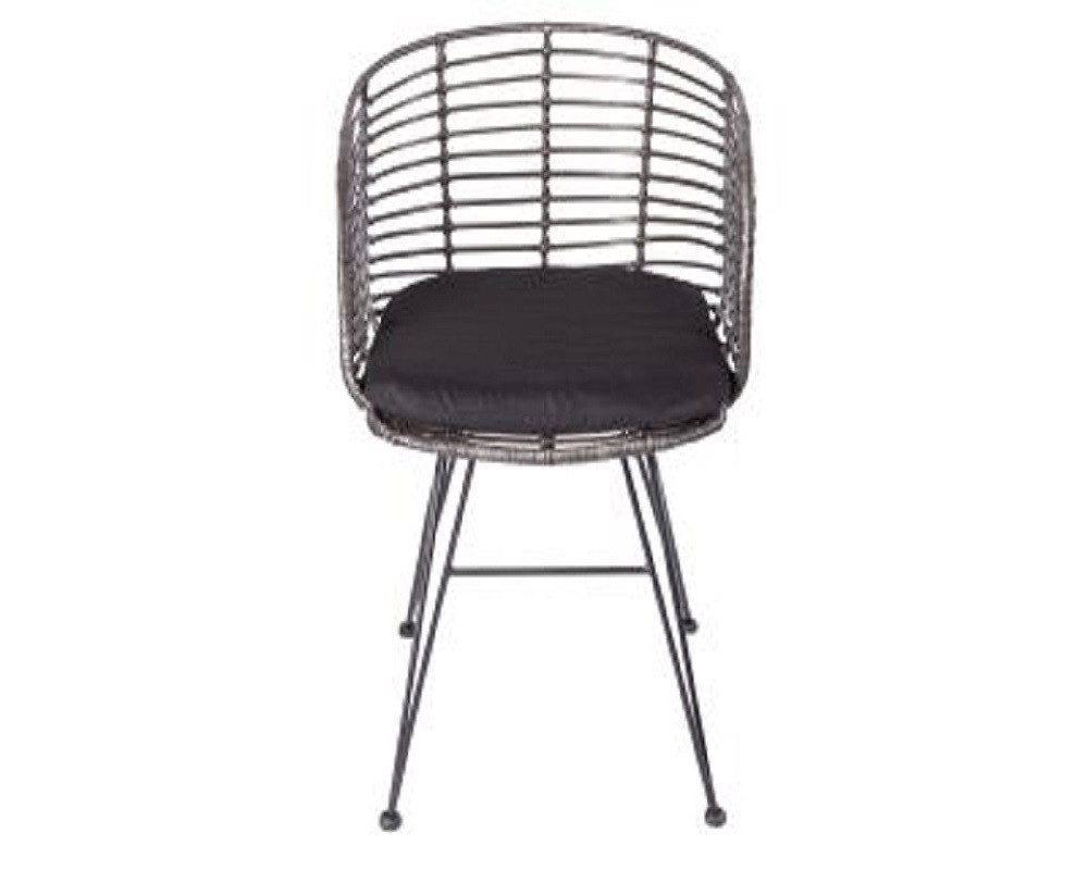 SAM® Esszimmerstuhl Mombasa, Trendiger Rattanstuhl, geflochtenes Design, Metallgestell