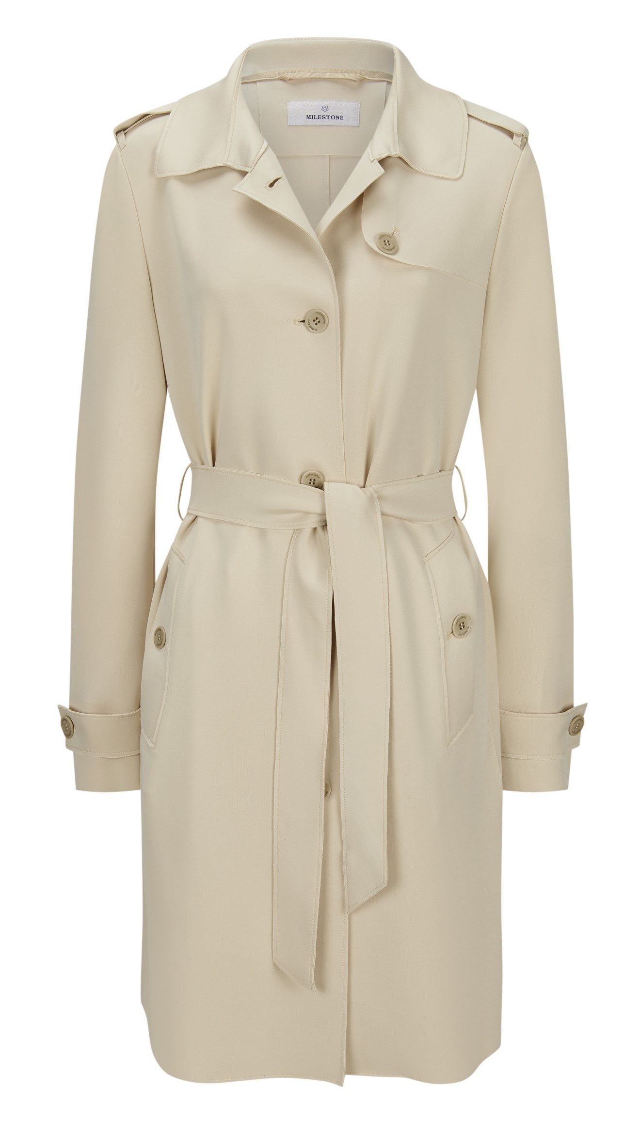 Milestone Trenchcoat MSGoldie ungefütterter Kurzmantel mit günstig online kaufen