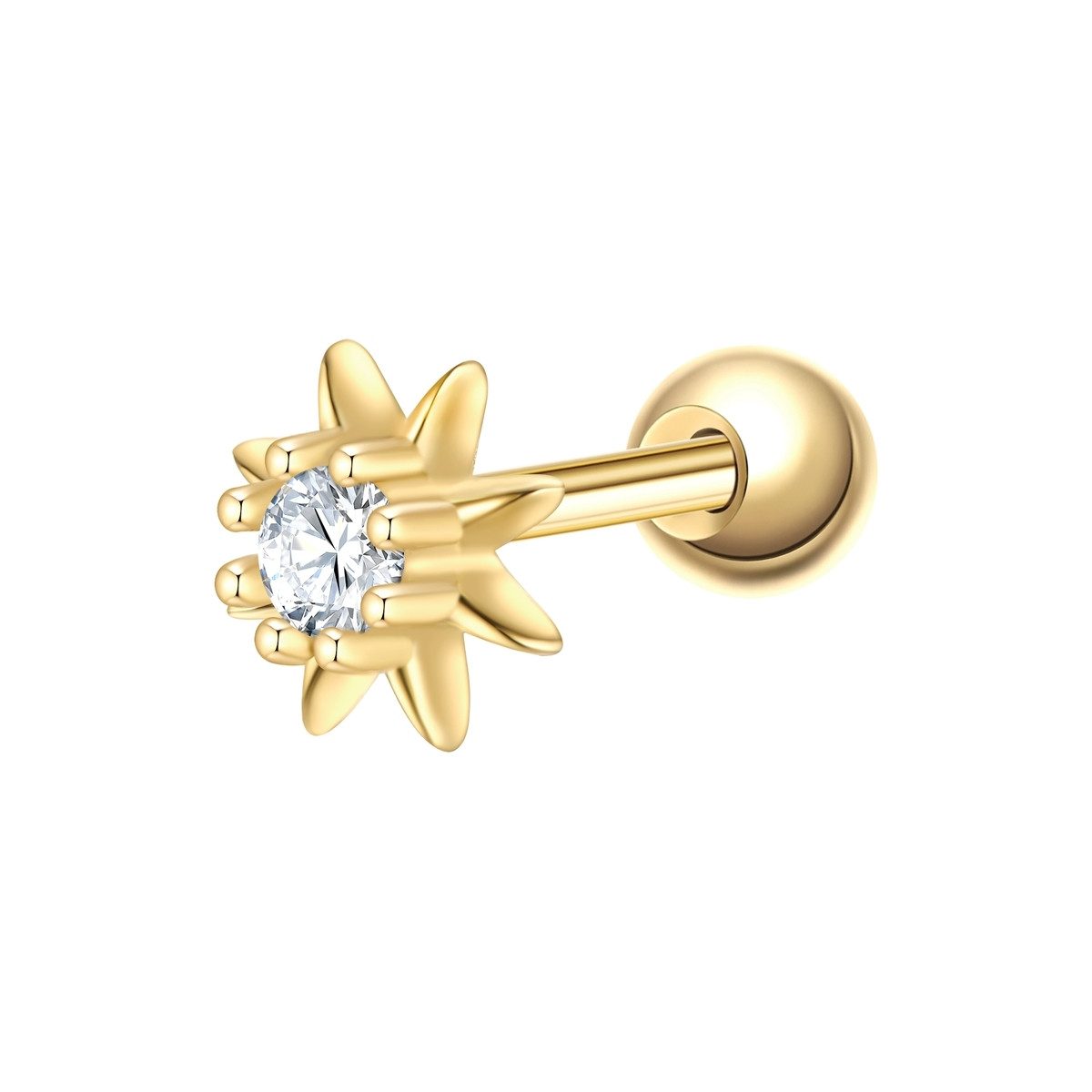 Glanzstücke München Single-Ohrstecker Blume gelbgold günstig online kaufen