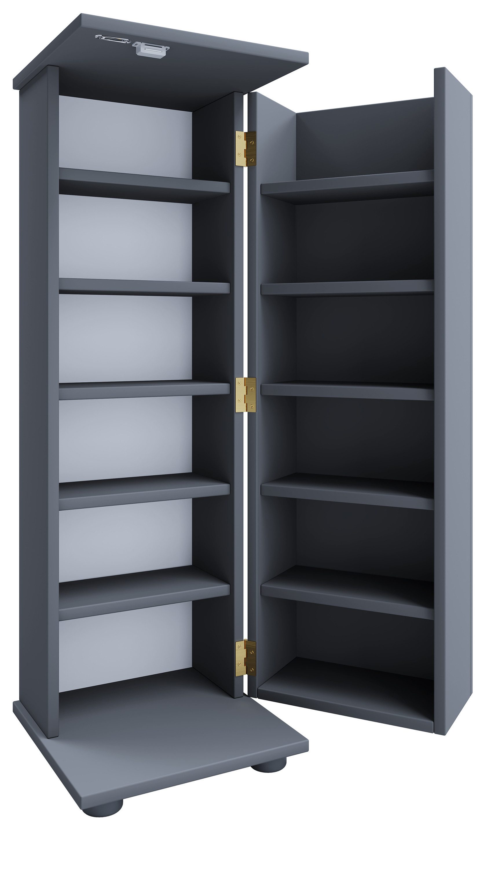 VCM Standregal Holz Schrank CD DVD Regal abschließbar Engalo L