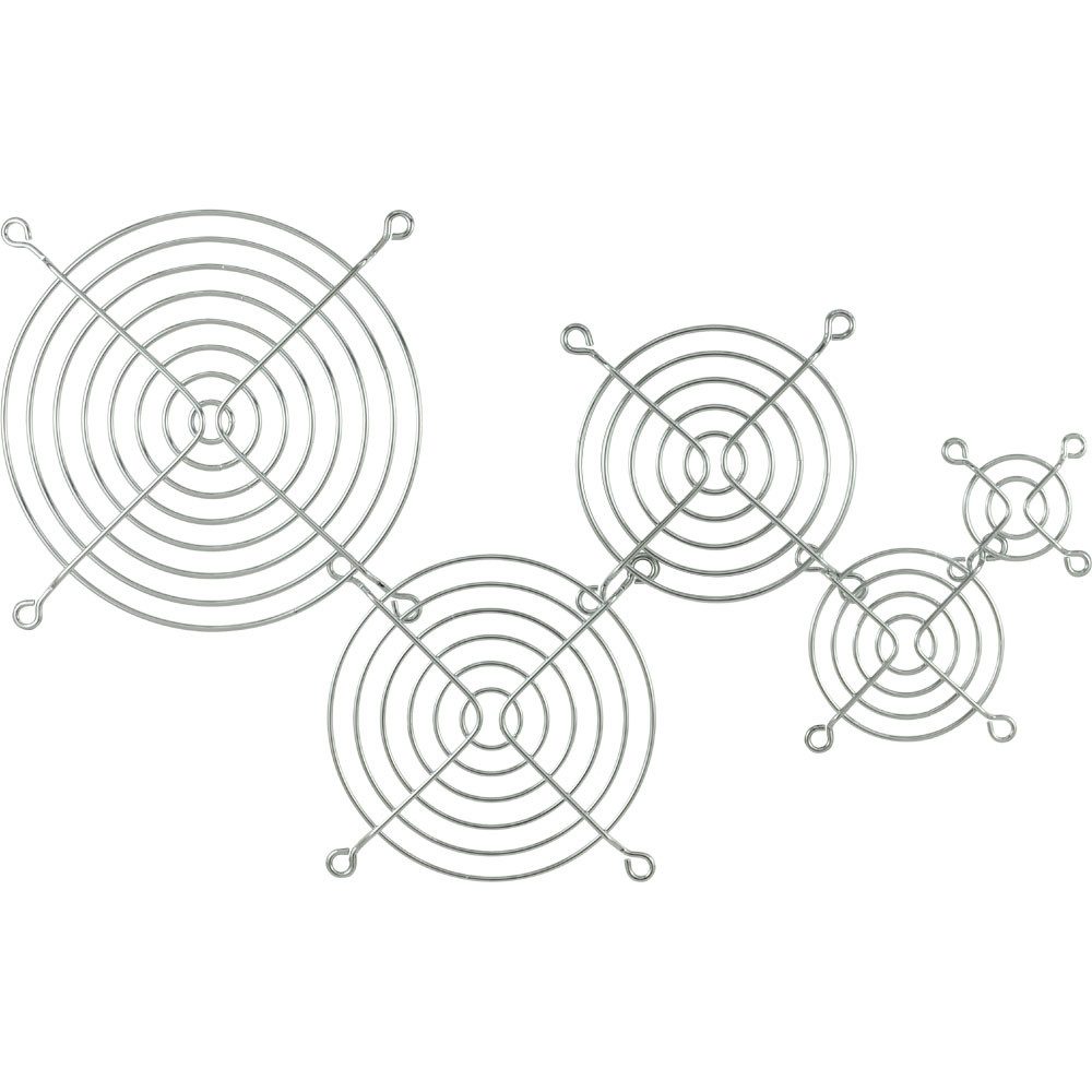 Inline Lüftungsschieber Lüftergitter Metall, verchromt, 80x80mm, silber