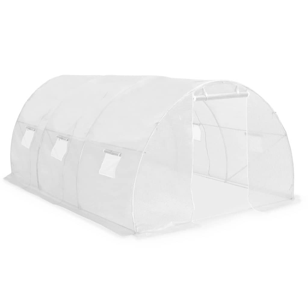 furnicato Gewächshaus 13,5m² 450x300x200 cm weiß | Rabatt: 25%