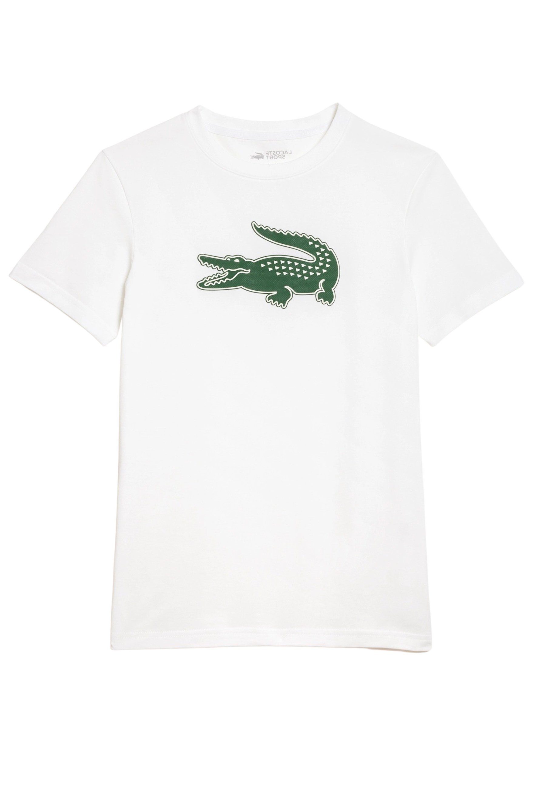 Lacoste Rundhalsshirt mit Logodruck auf der Brust, Funktionaler Ultra-Dry  Baumwolljersey