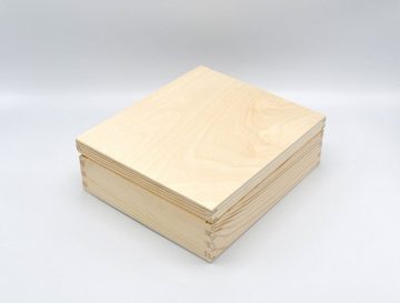 MyBer® Teebox Teebox Teekiste mit 9 Fächern, Küchenbox, Vorratsbox, Aufbewahrungsbox, Holz, (1-tlg), Holzkiste, Fächer sind herausnehmbar