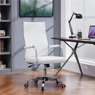 Yaheetech Bürostuhl, Schreibtischstuhl mit verstellbarer Rückenlehne Computerstuhl
