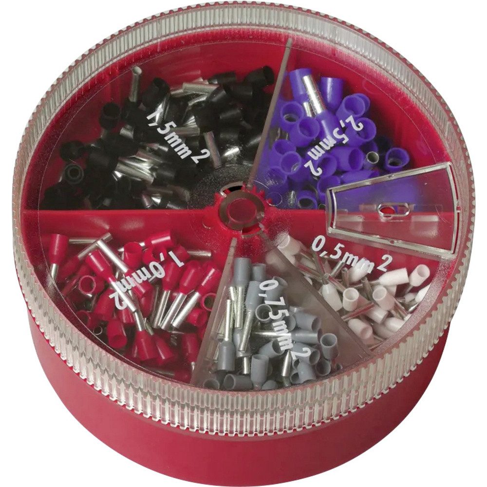 Cimco Aderendhülsen Cimco 187604 Aderendhülsen-Sortiment Teilisoliert 1 Set, Aderendh.-Streudose, isoliert FR1