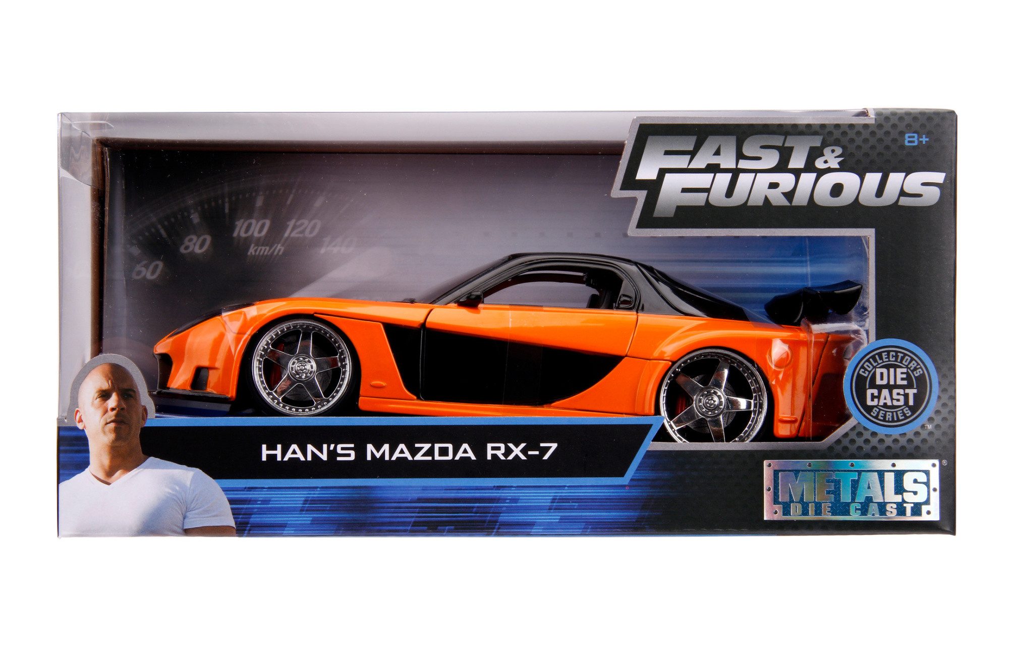 JADA Modellauto Jada Fast & Furious 1993 Mazda RX-7 1:24 Modellauto Orange