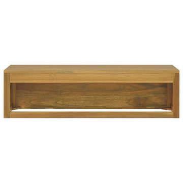 vidaXL Badregal Wand-Badschrank 110x45x30 cm Teak Massivholz, 1-tlg.