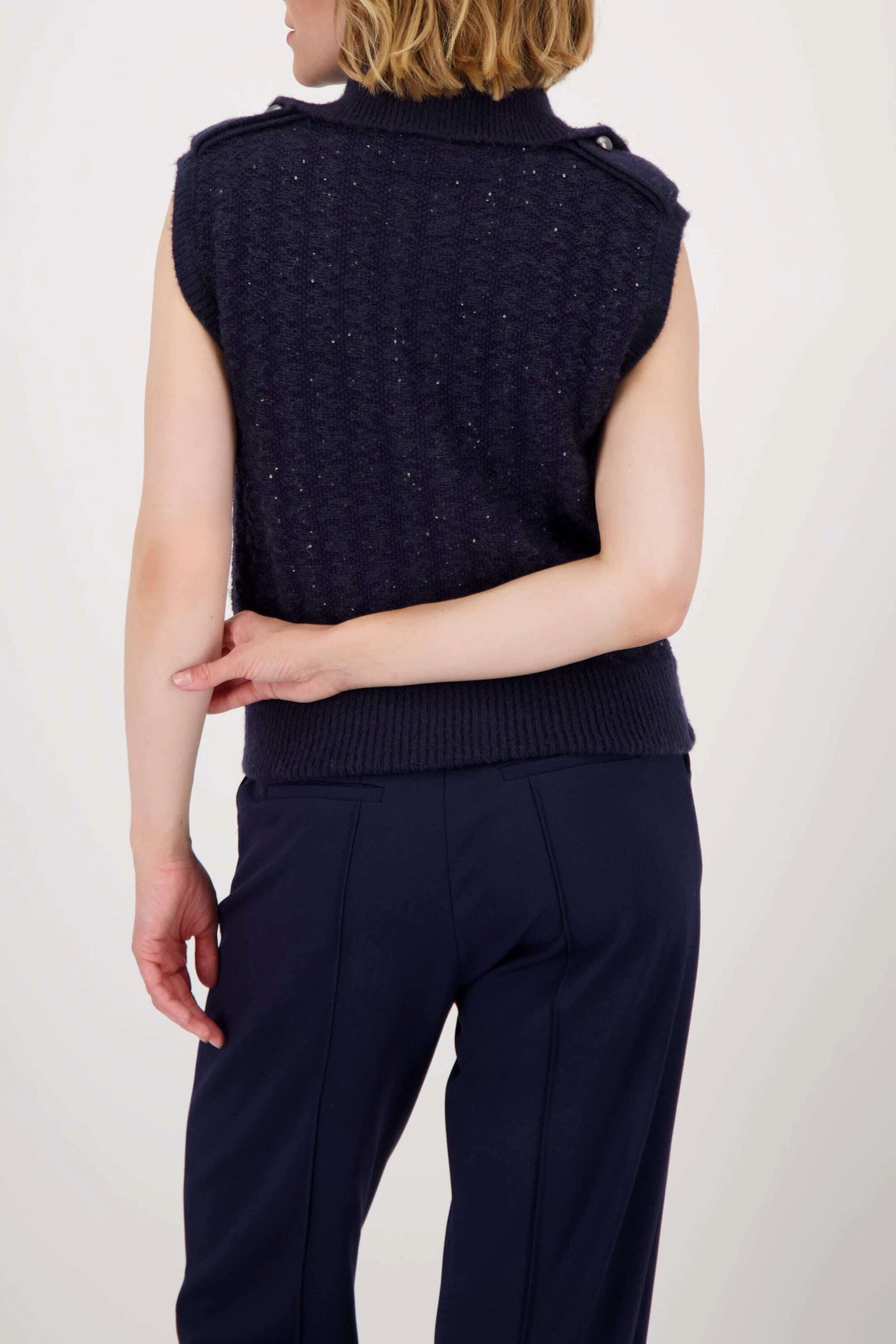 Monari Strickjacke (1-tlg) Pailletten
