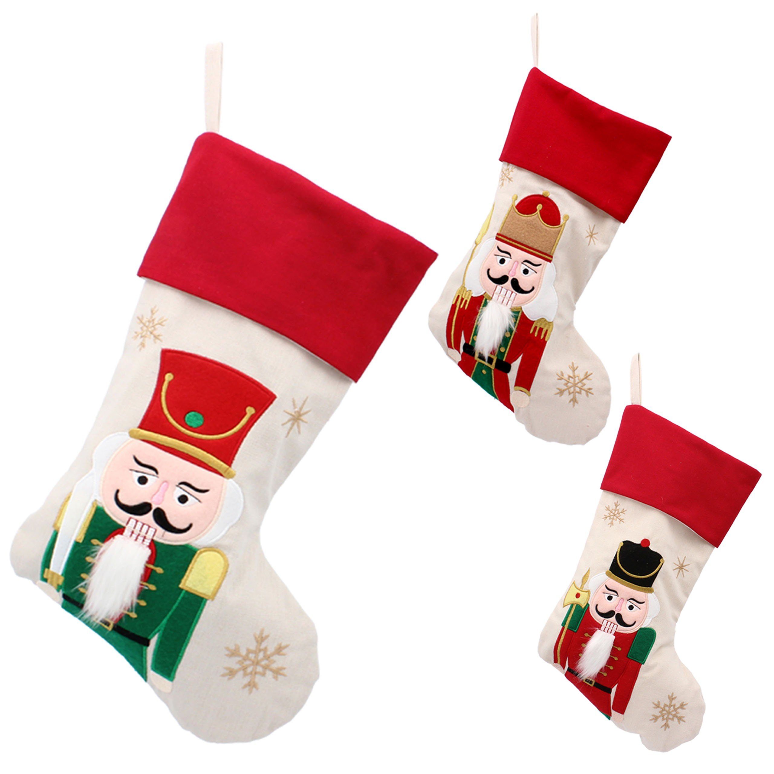 Dekorative Dekohänger Weihnachts-Nussknacker-Socke Sarcia.eu