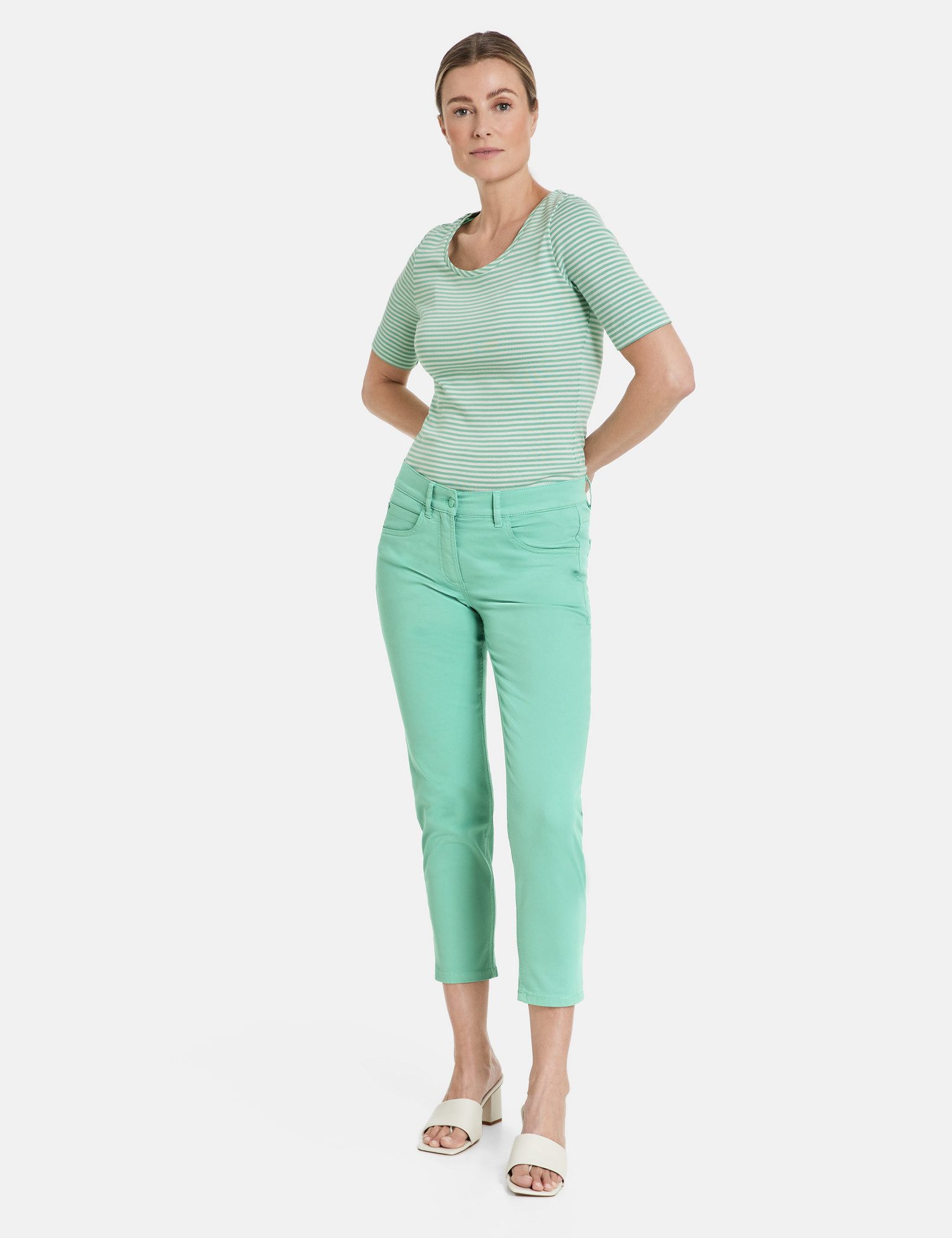 GERRY WEBER Bequeme Jeans HOSE JEANS VERKUERZT
