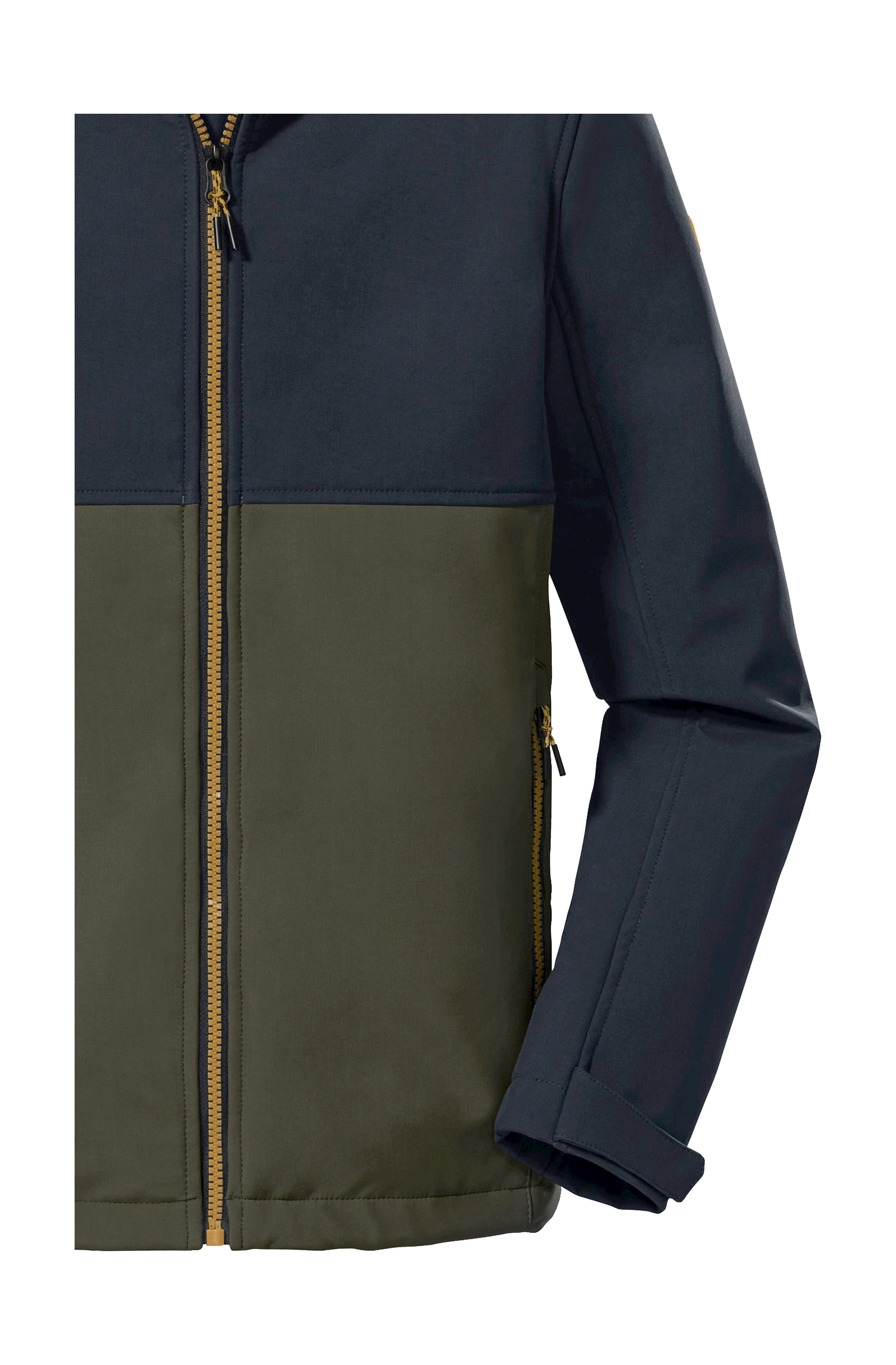 Killtec Softshelljacke KOW 203 BYS SFTSHLL JCKT Wind- und wasserabweisende Softshelljacke mit verstellbaren Details
