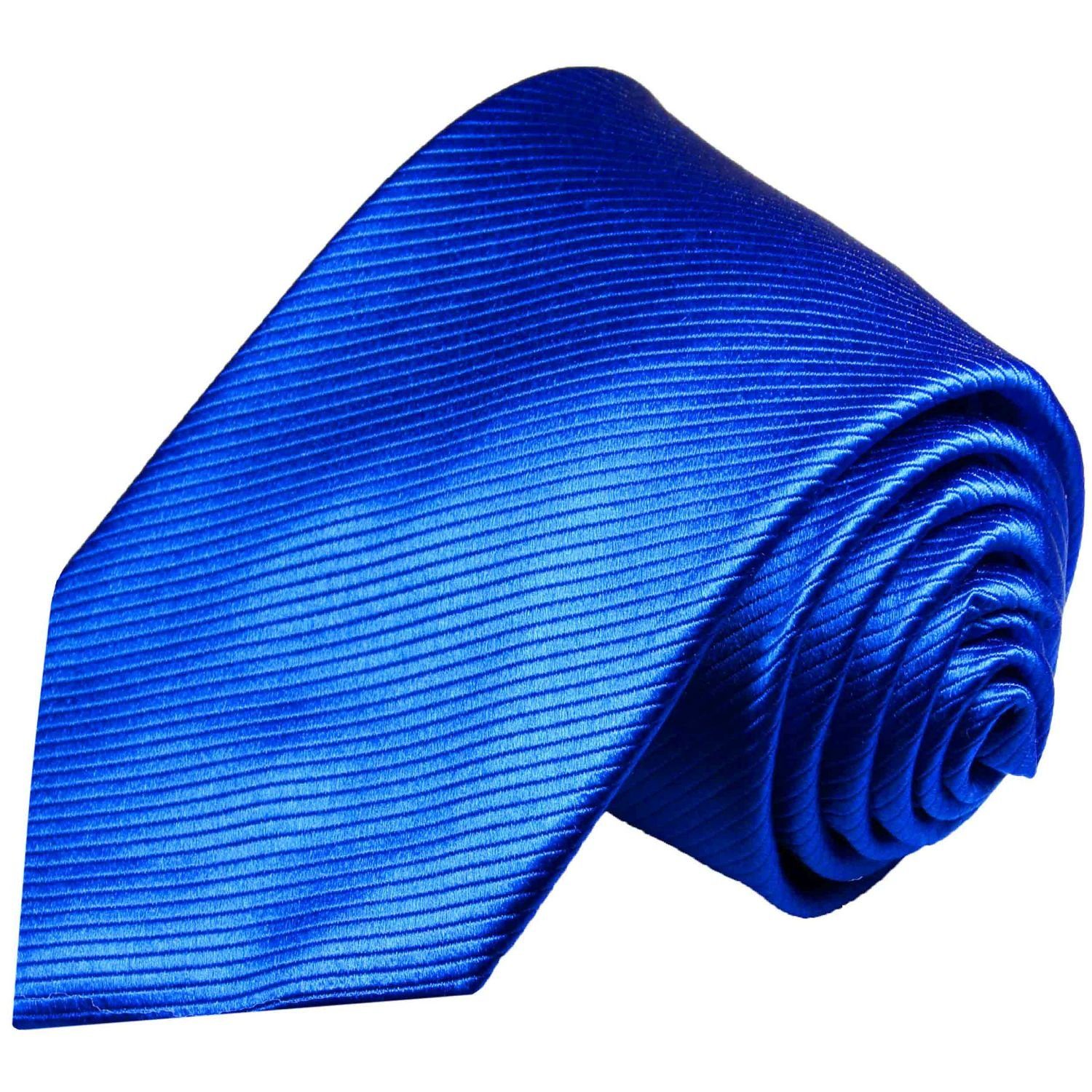 Paul Malone Krawatte Herren Krawatte Schlips modern uni einfarbig Breit (8cm), royal blau 349