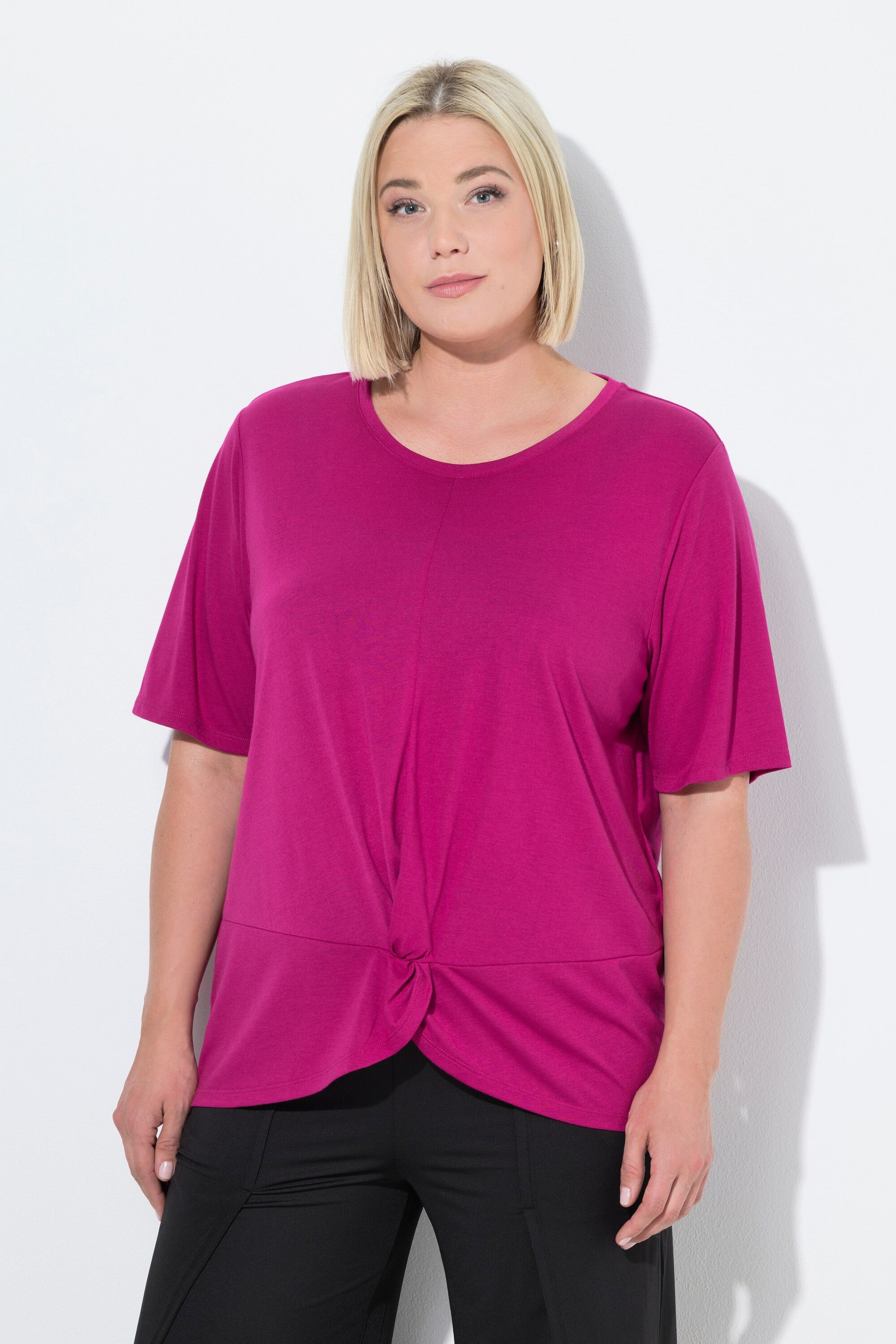 Ulla Popken T-Shirt Funktions-Shirt antibakteriell Rundhals Halbarm