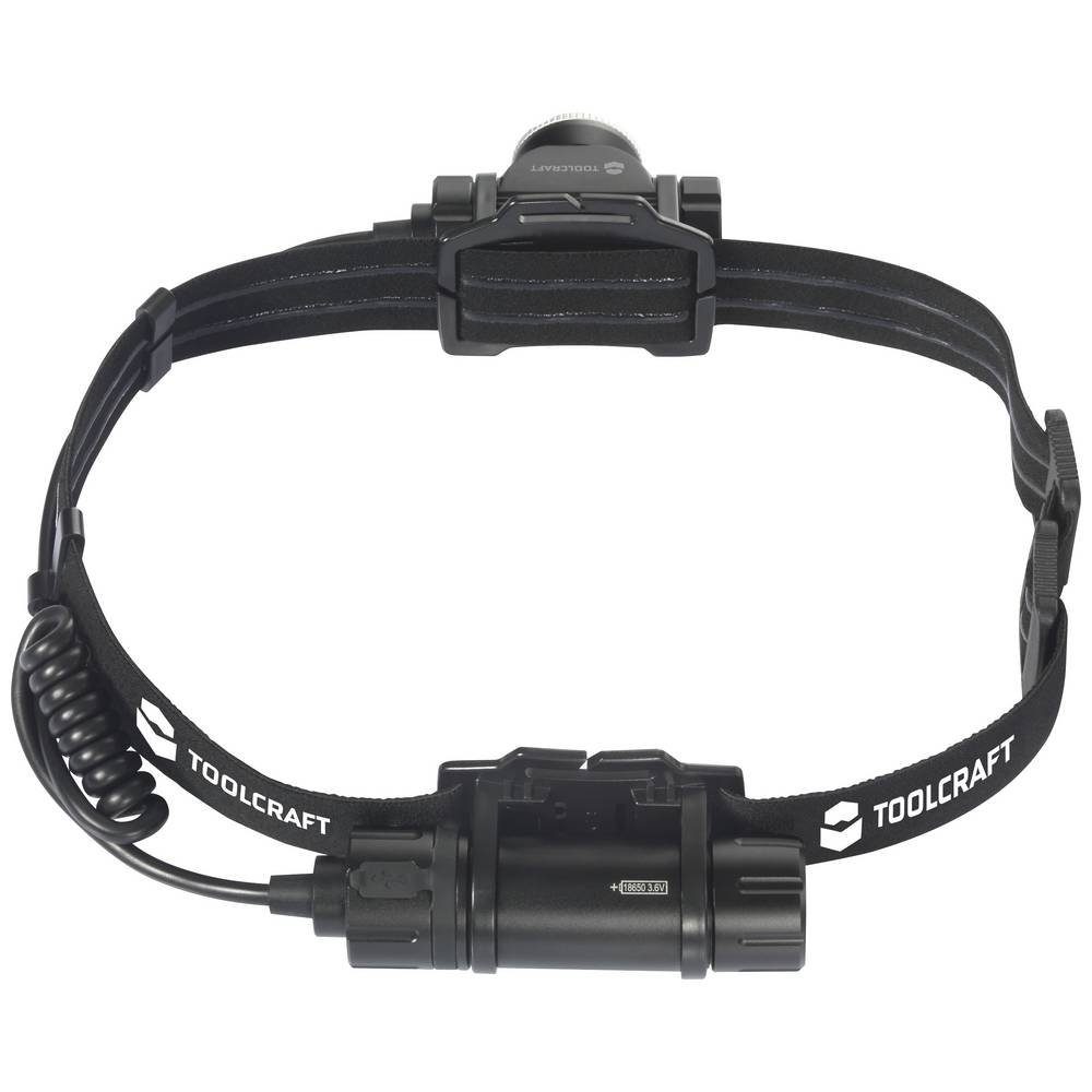 TOOLCRAFT LED Stirnlampe STIRNLAMPE 1000LM TO-7838472, verstellbar, mit Notlicht-Funktion, mit USB-Schnittstelle