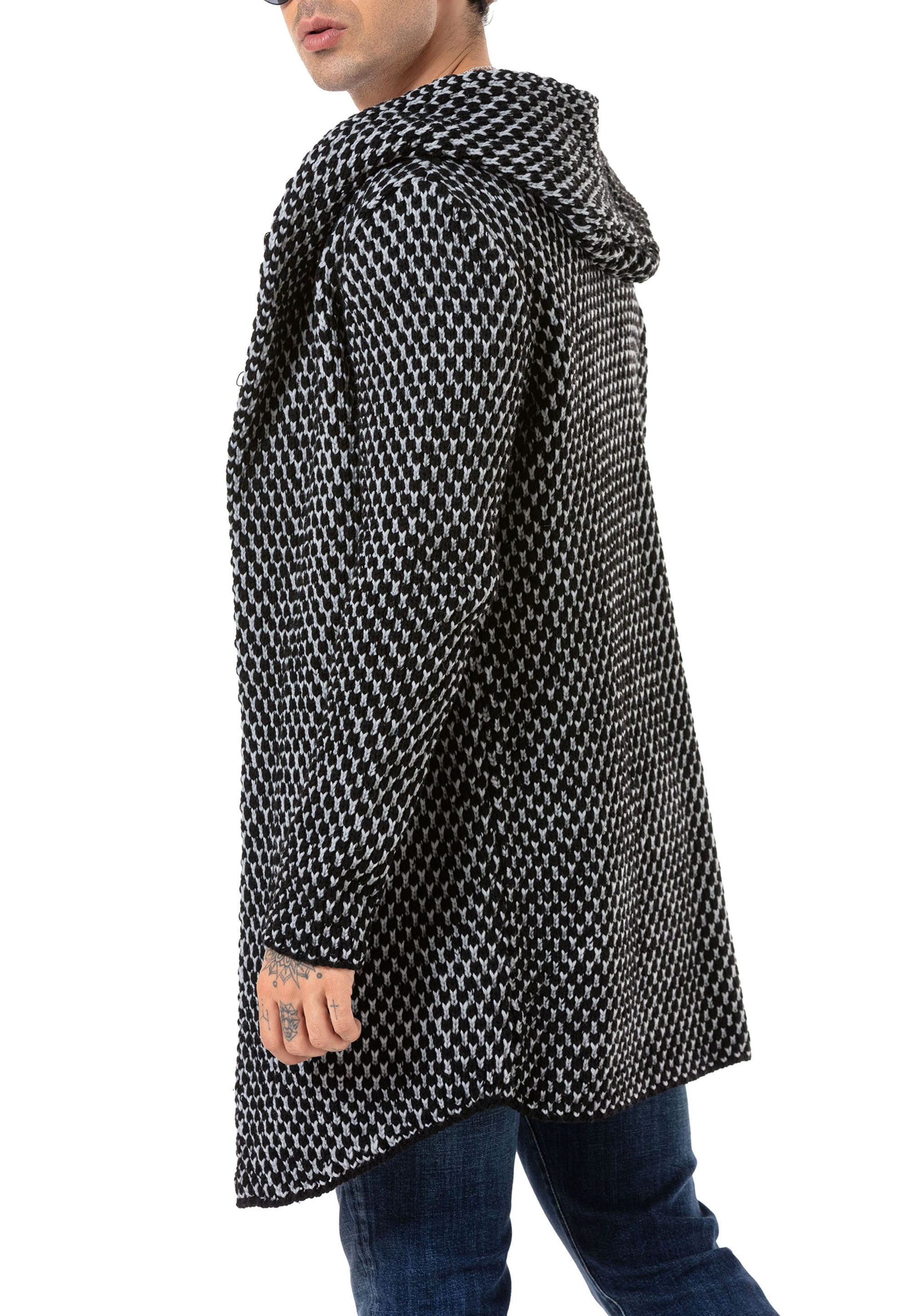 RedBridge Cardigan mit Kapuze und kontrastierendem Muster günstig online kaufen