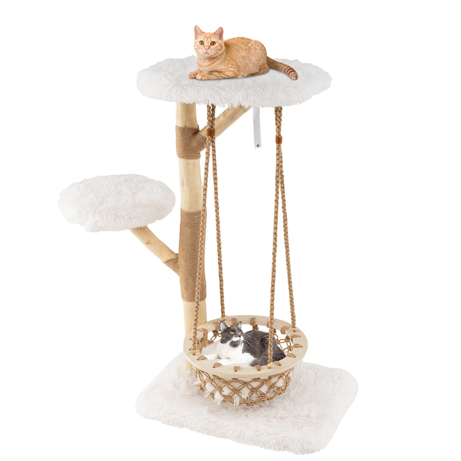 COSTWAY Kratzbaum, Katzenbaum, Kletterturm, mit Hängekorb, günstig online kaufen