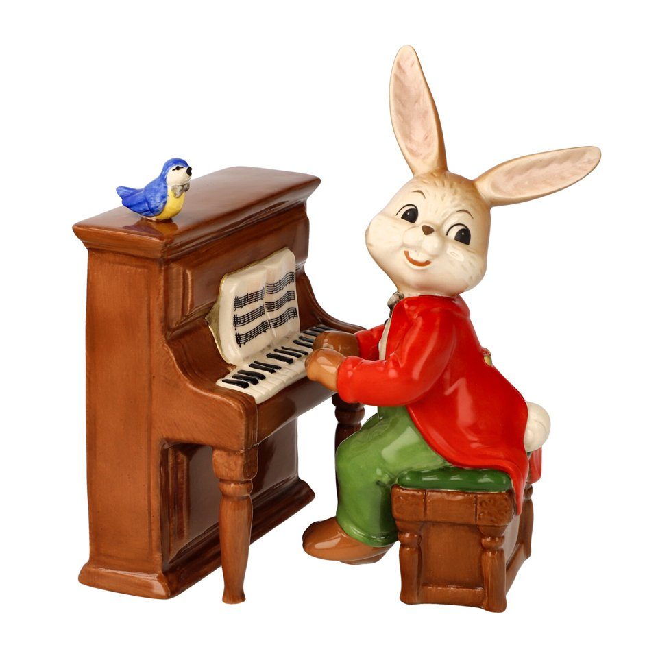 Goebel Spieluhr »Musik liegt in der Luft«, (1-tlg), Hase mit Klavier,  Sammelfigur zum Aufziehen, Ostern, Frühling