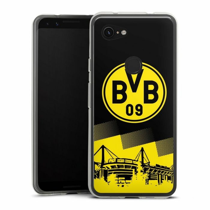 DeinDesign Handyhülle BVB Borussia Dortmund Stadion BVB Two Tone Google Pixel 3a Silikon Hülle Bumper Case Handy Schutzhülle