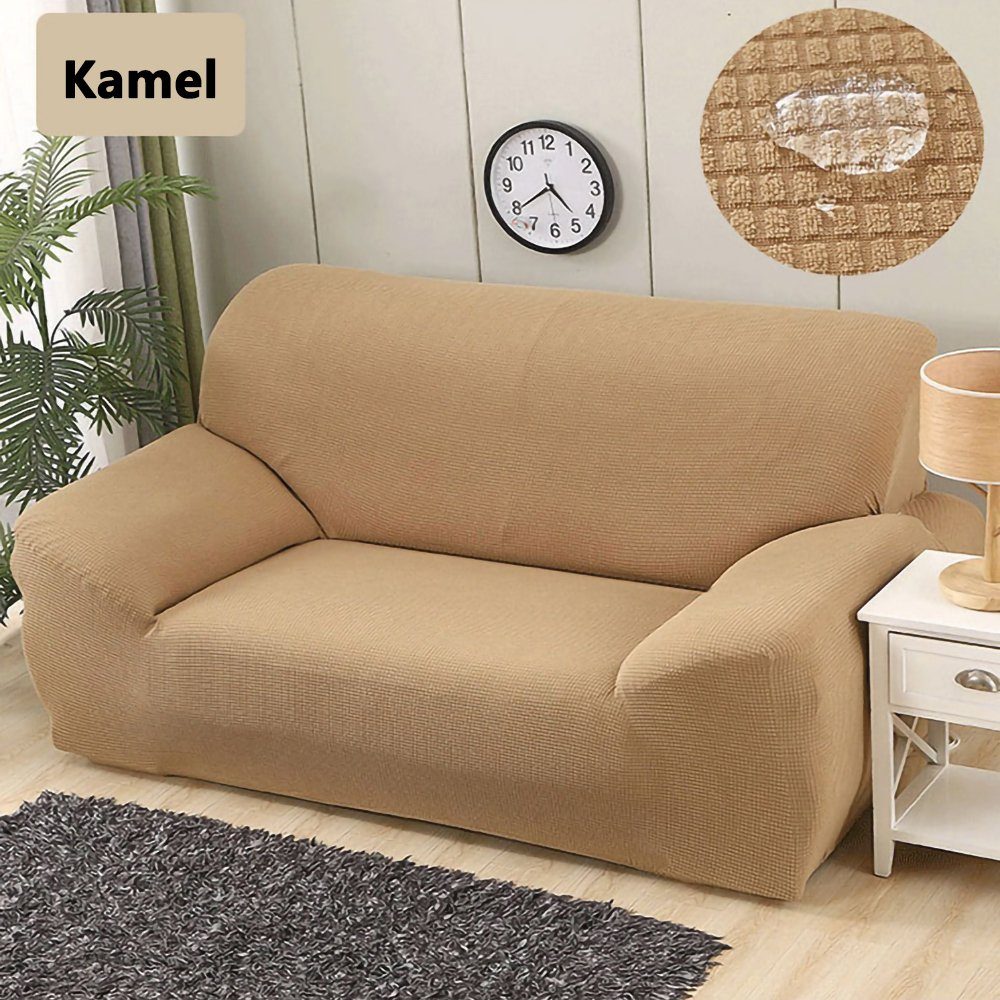 für Stretch Möbelschutz braun(235-300cm) für Juoungle Anti Sofa Slip Sofahusse Sofahusse, Wohnzimmer,