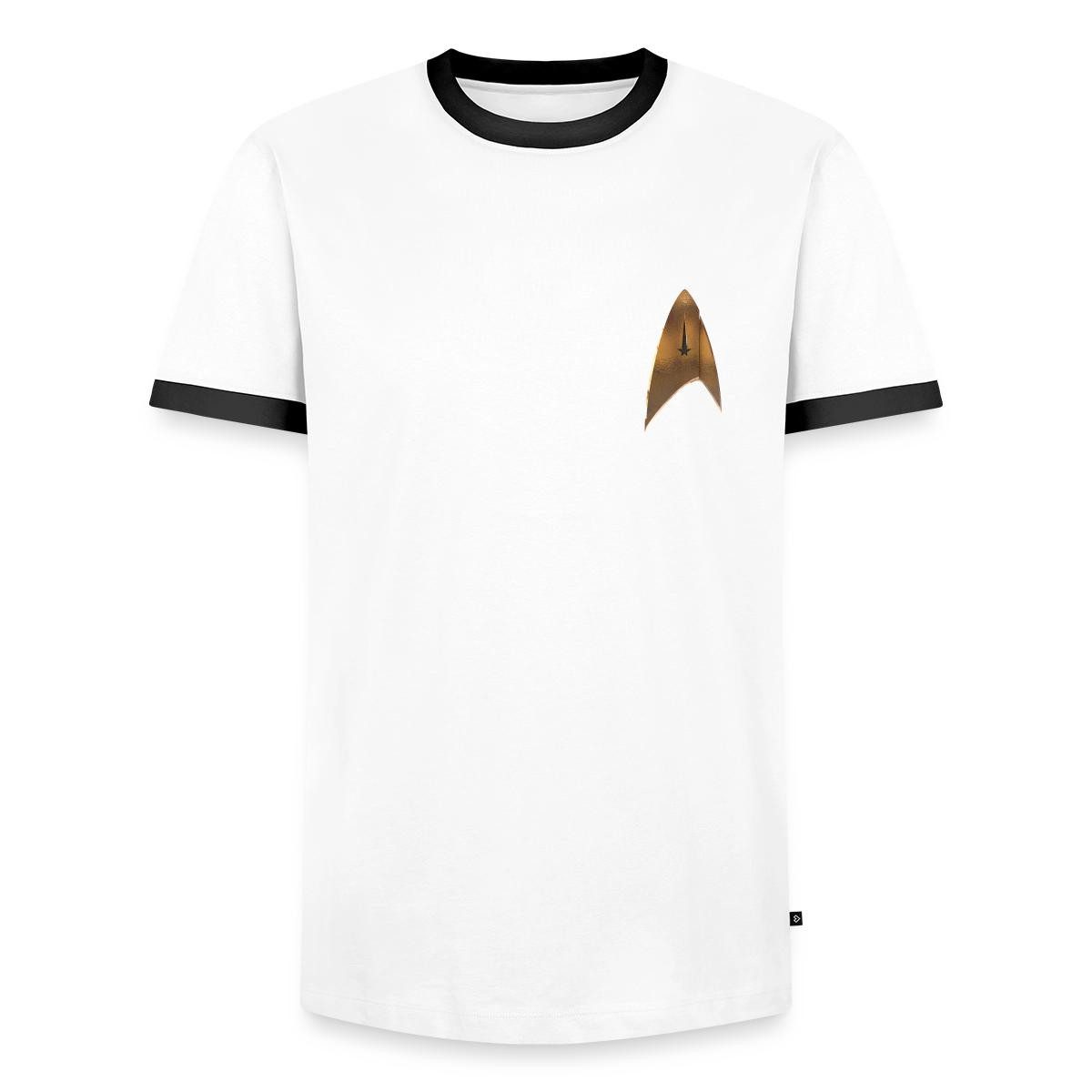 T-Shirt Star Trek Delta Abzeichen Uniform Goldmuster Männer Kontrast T-Shirt