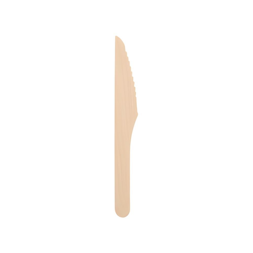 PAPSTAR Einwegmesser Messer Holz, gewachst 16,5 cm 1000 Stk