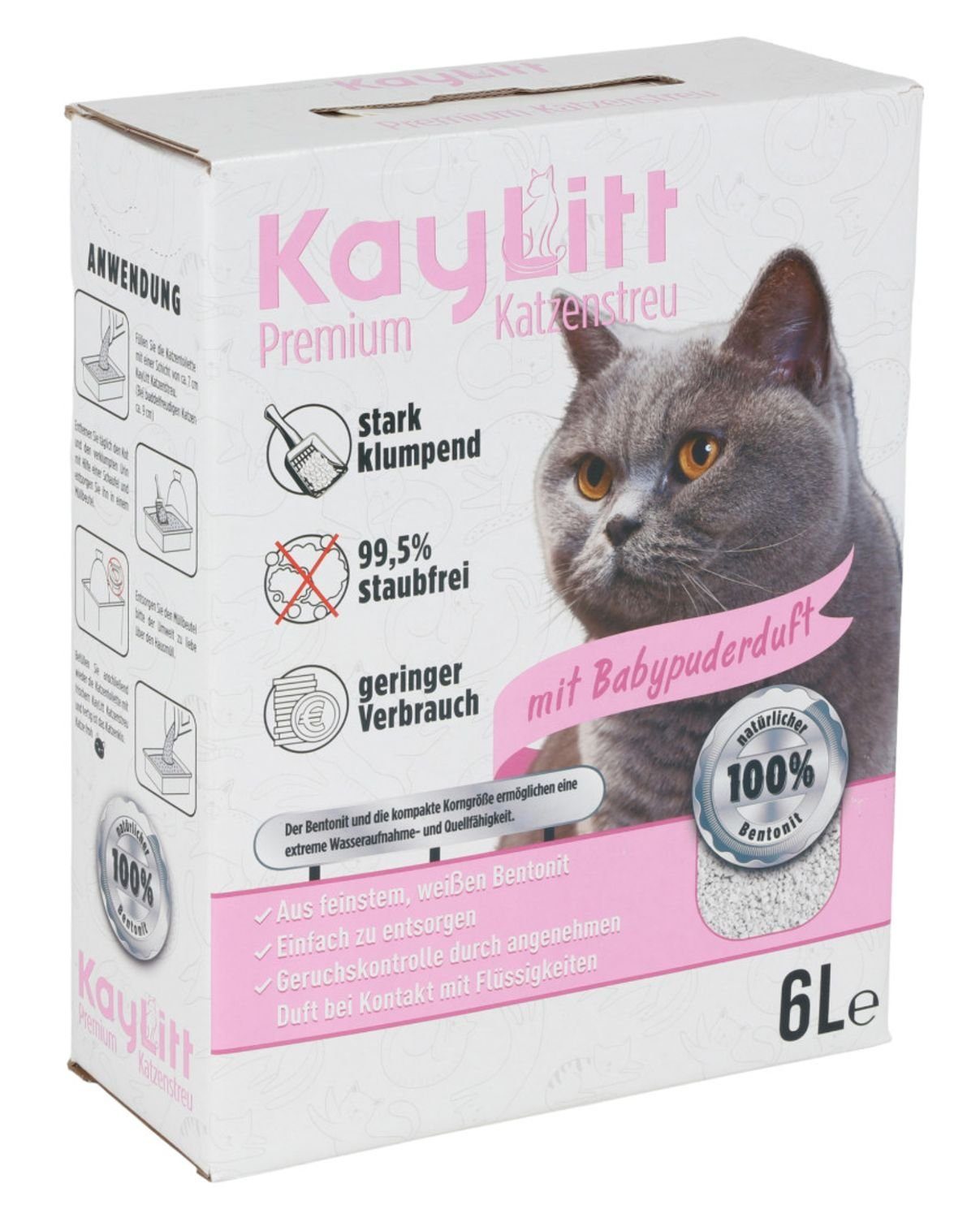 Katzenstreu Katzenstreu 6L (5,2kg) duftend Klumpstreu Haustierstreu Einstreu Streu