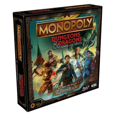 Hasbro Spiel, Gesellschaftsspiel Monopoly - Dungeons & Dragons - Honour Among Thieves - englisch, Mach dich auf die Suche nach Schätzen in den vergessenen Welten!