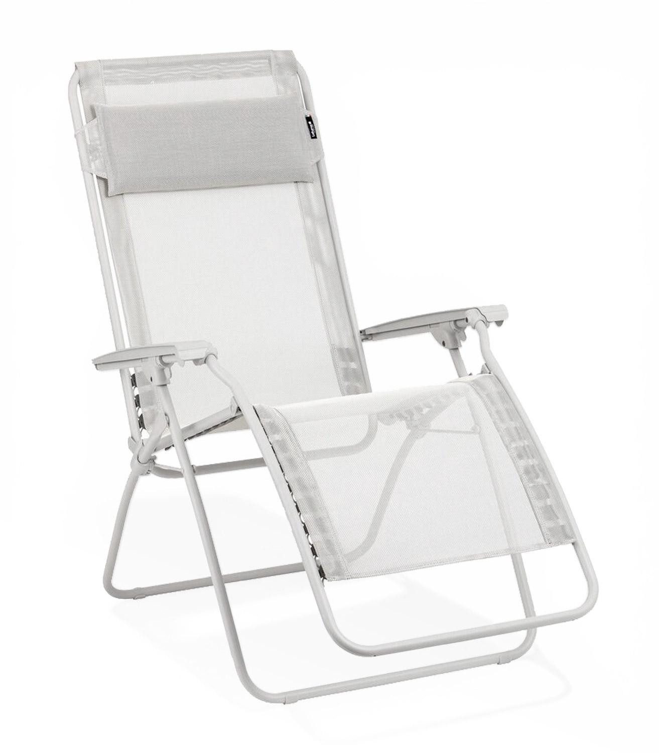 Lafuma Gartenliege R CLIP, Beige Seigle, Stahlgestell, Batyline Iso, Kopfstütze, Verstellbar