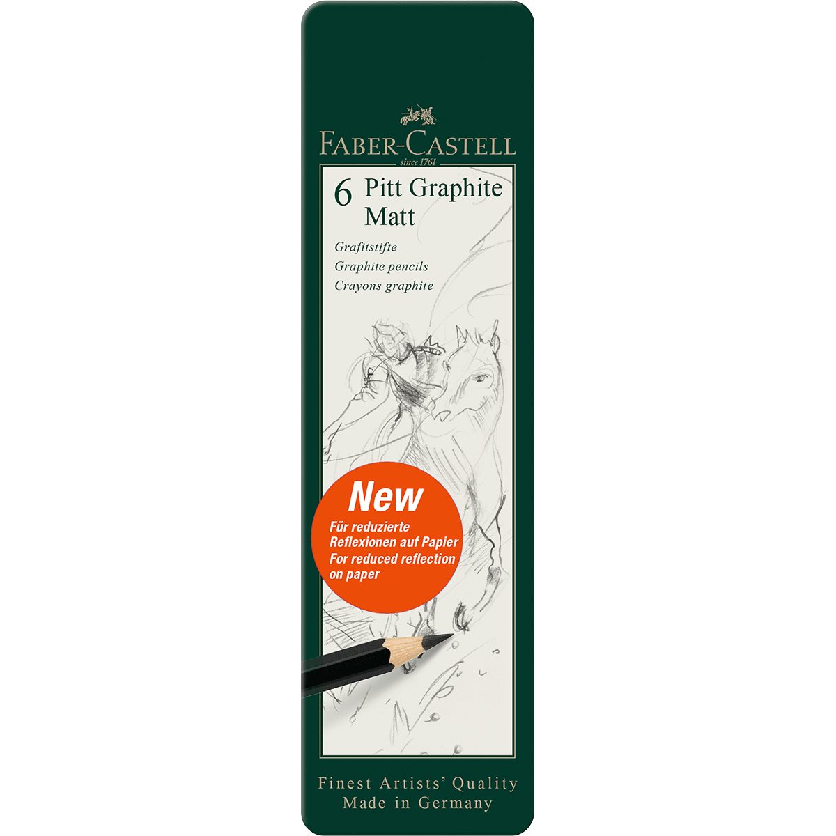 Faber-Castell Füller FABER-CASTELL 115207 - Bleistifte Set Pitt Graphite Matt, 6-teilig