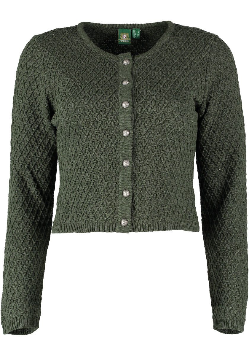 OS Trachten Strickjacke Quivun Trachtenjacke mit Rautenmuster günstig online kaufen