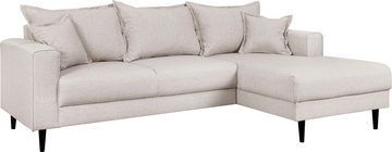 Home affaire Ecksofa VEYRAS L-Form, hoher Sitzkomfort, incl. 2 Zierkissen mit Keder, B/T/H: 230/150/76 cm