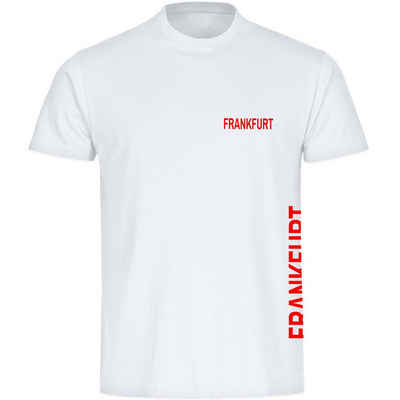 multifanshop T-Shirt Herren Frankfurt - Brust & Seite - Männer