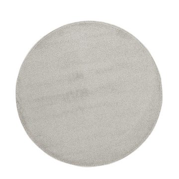 Teppich Unicolor - Einfarbig, Teppium, Rechteckig, Höhe: 11 mm, Einfarbig Kurzflor Teppich Wohnzimmer Creme Modern Rücken aus Filz