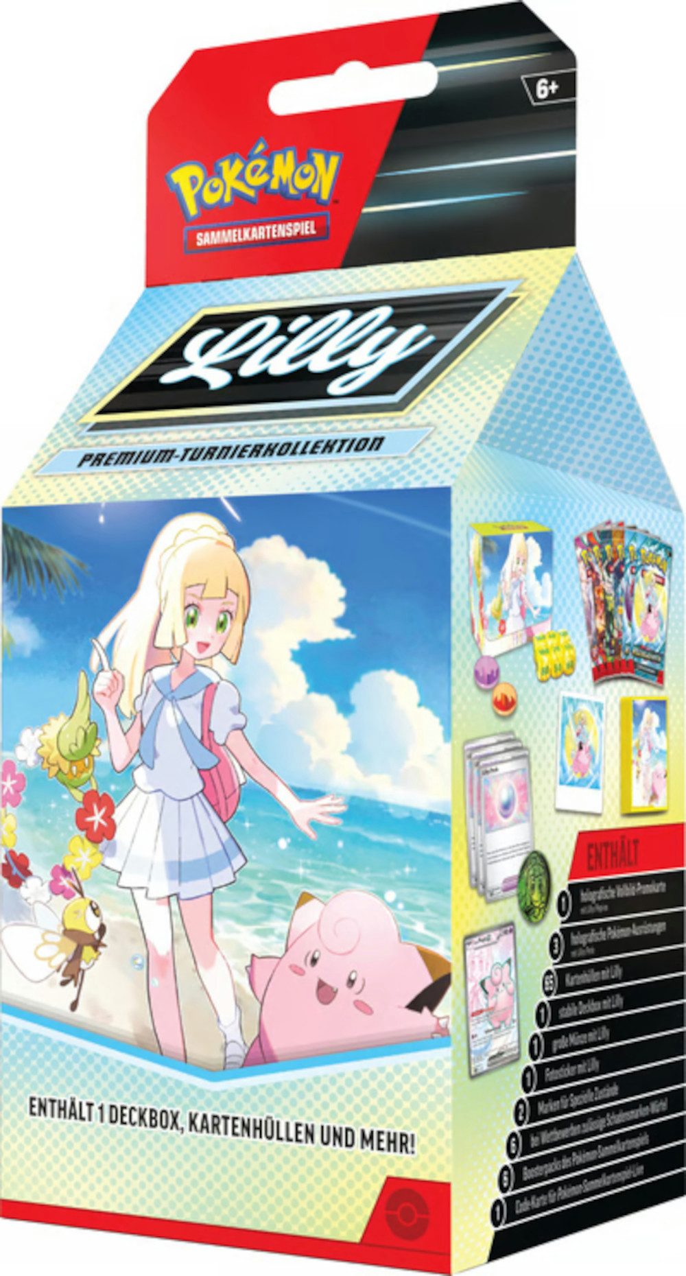 The Pokémon Company International Sammelkarte POKEMON 41091 PKM PREMIUM-TURNIERKOLLEKTION Sammelkarten Set Lilly (de