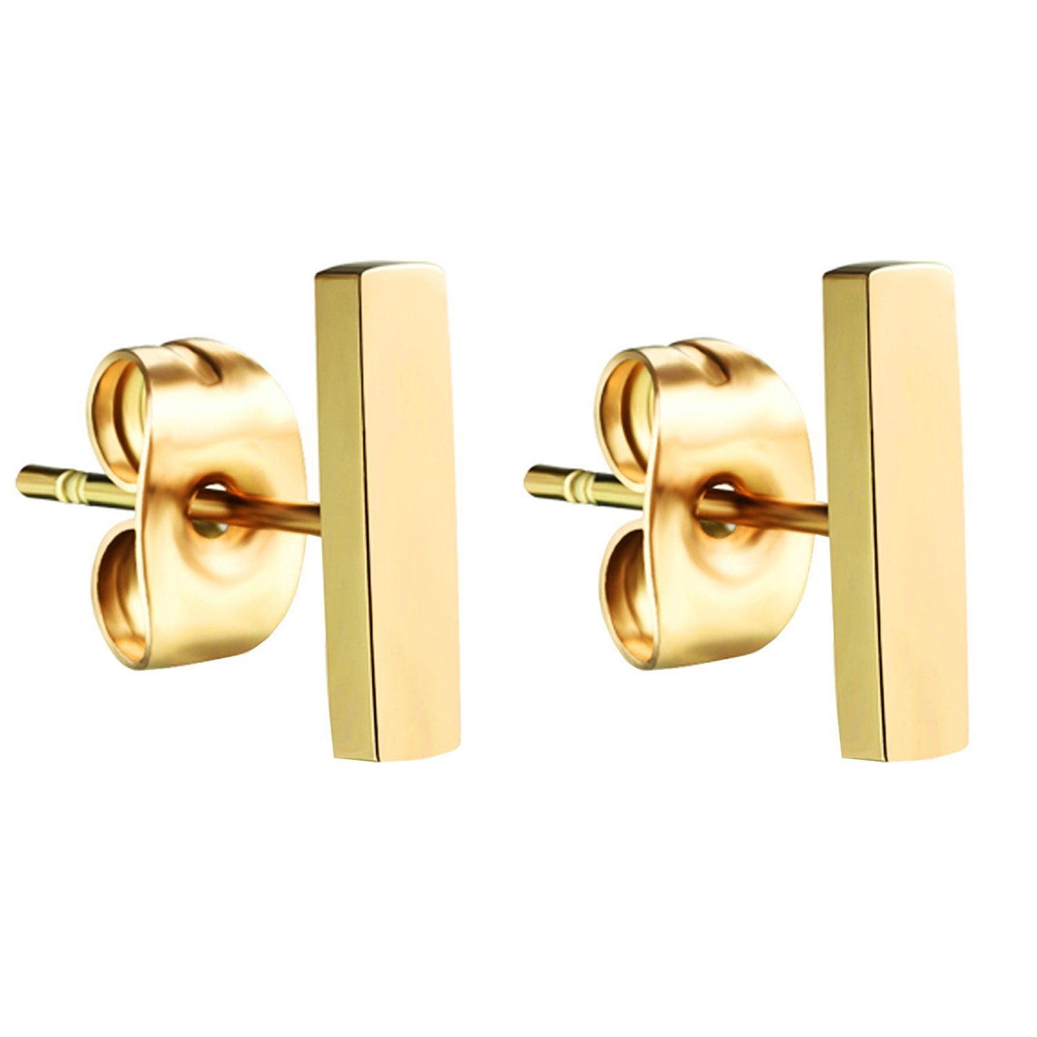 LÖB Paar Ohrstecker 18K Gold vergoldet Edelstahl Ohrringe 10mm Ohrstecker S günstig online kaufen