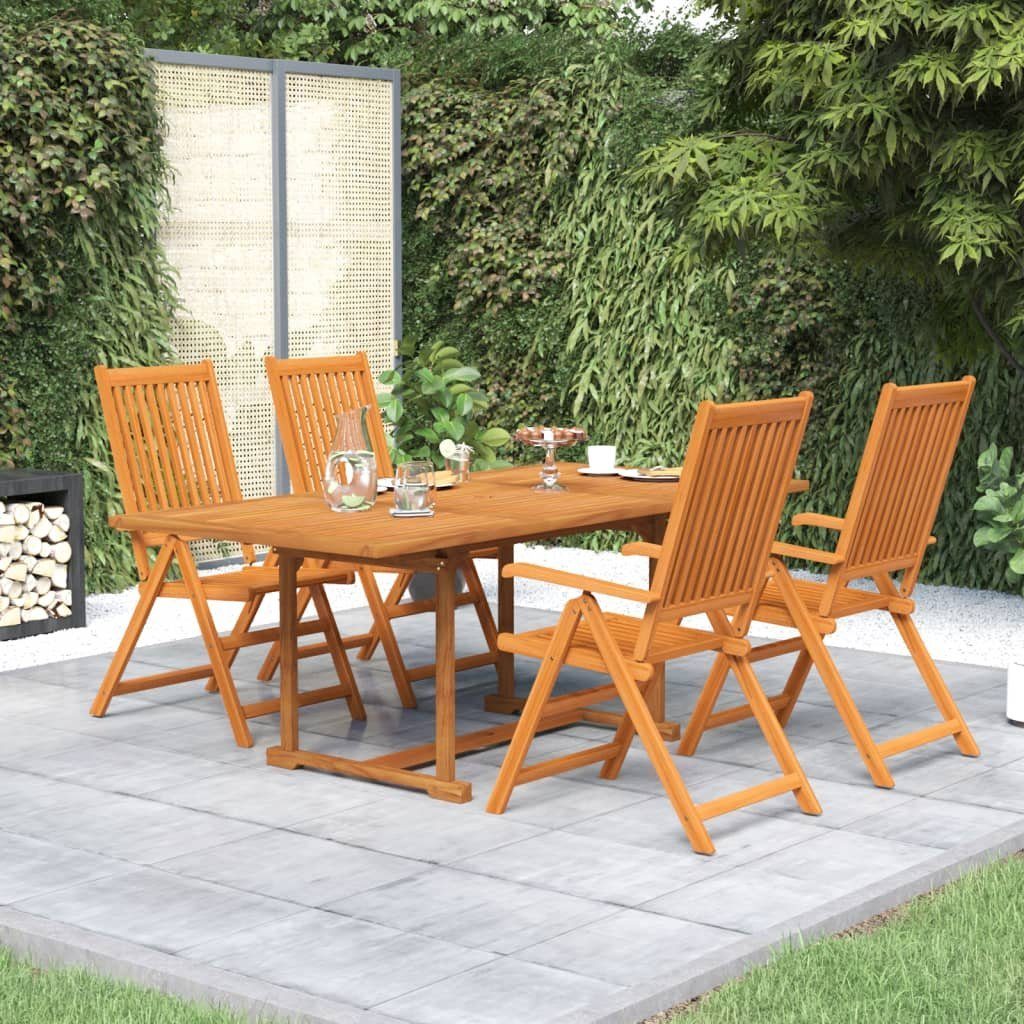 vidaXL GartenEssgruppe »5tlg. GartenEssgruppe Massivholz Akazie«, (5
