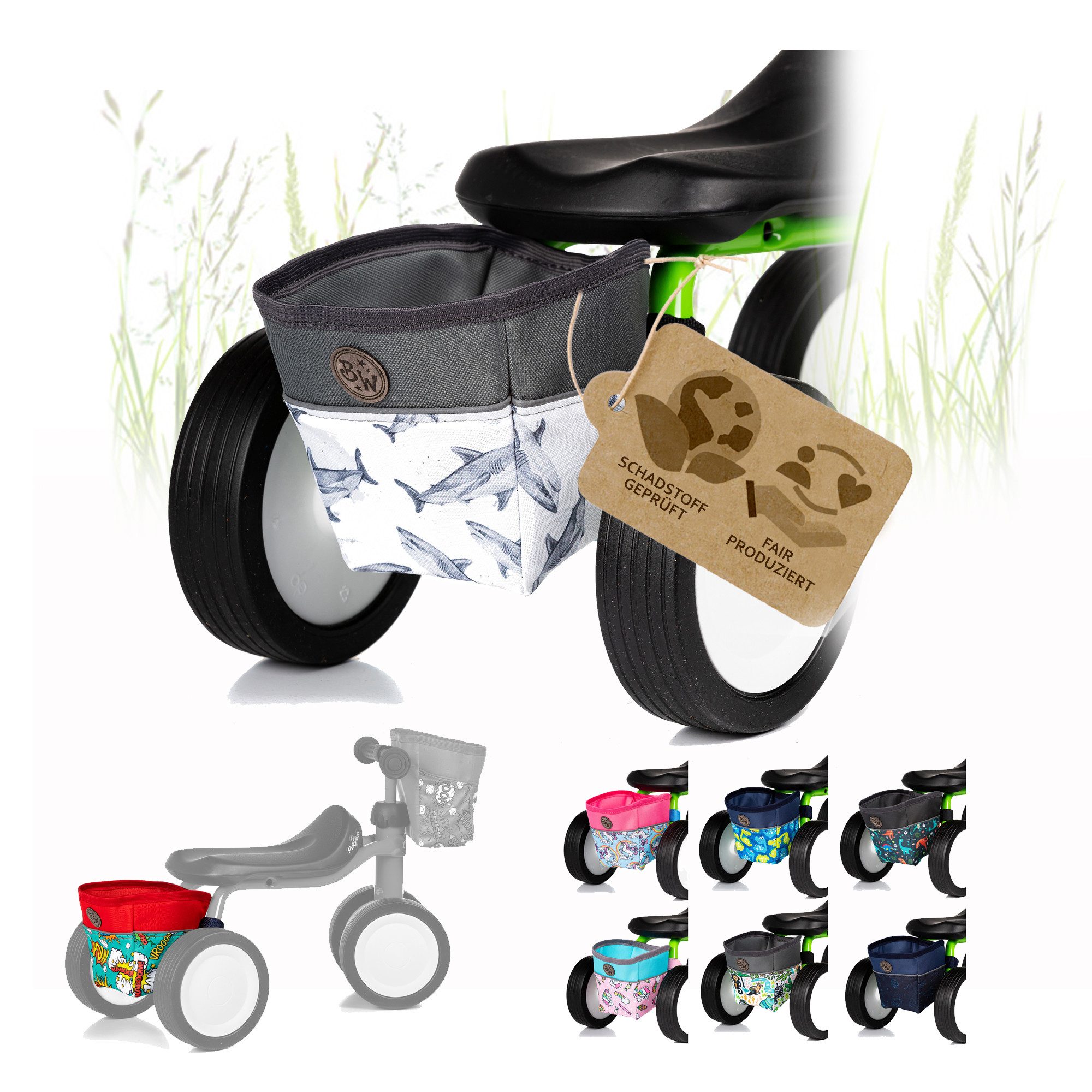 BambiniWelt by Rafael K. Fahrradtasche Rahmentasche Tasche kompatibel mit Pukylino Wutsch Fitsch Puky, -